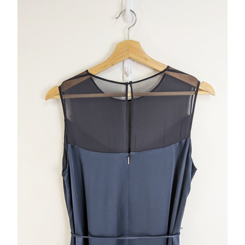 NWT Hugo Boss Dalatena Sleeveless Mesh Gown Navy 8 - Picture 4 of 8